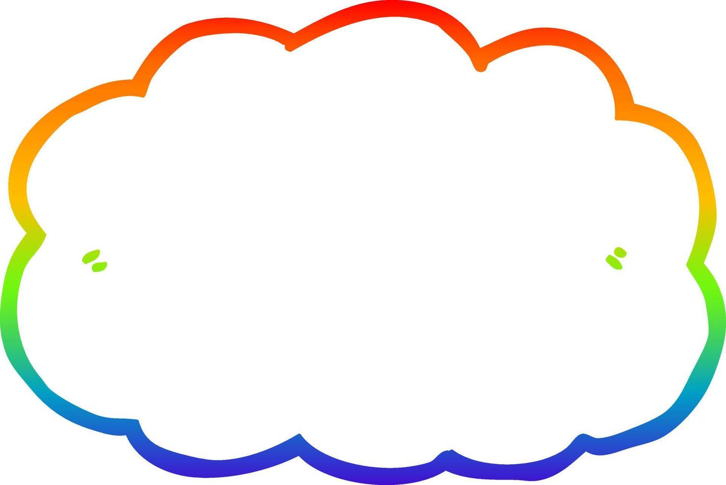 arc en ciel gradient ligne dessin dessin animé nuage vecteur