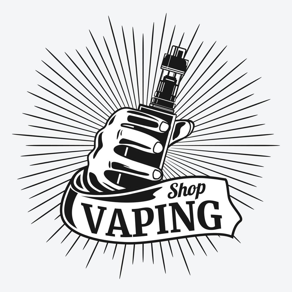 logo vape pour les vrais amateurs de vape vecteur