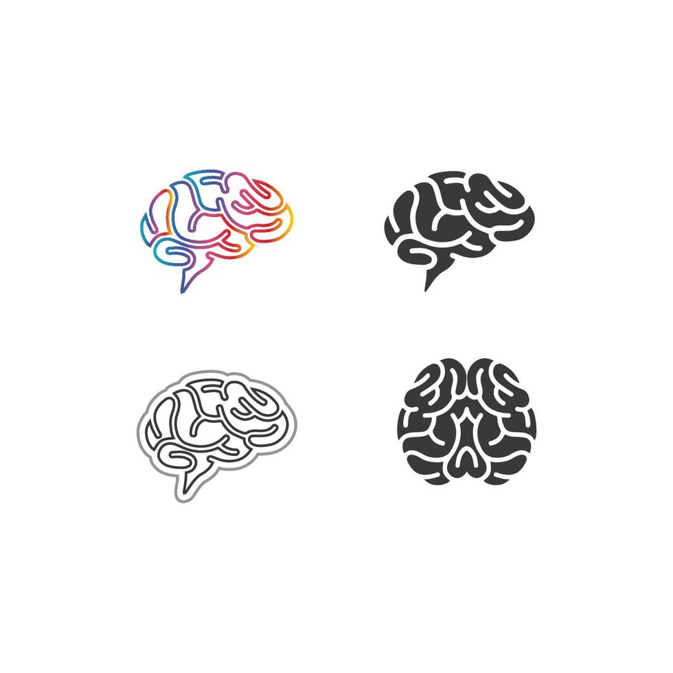 conception d'icône d'illustration vectorielle de cerveau vecteur