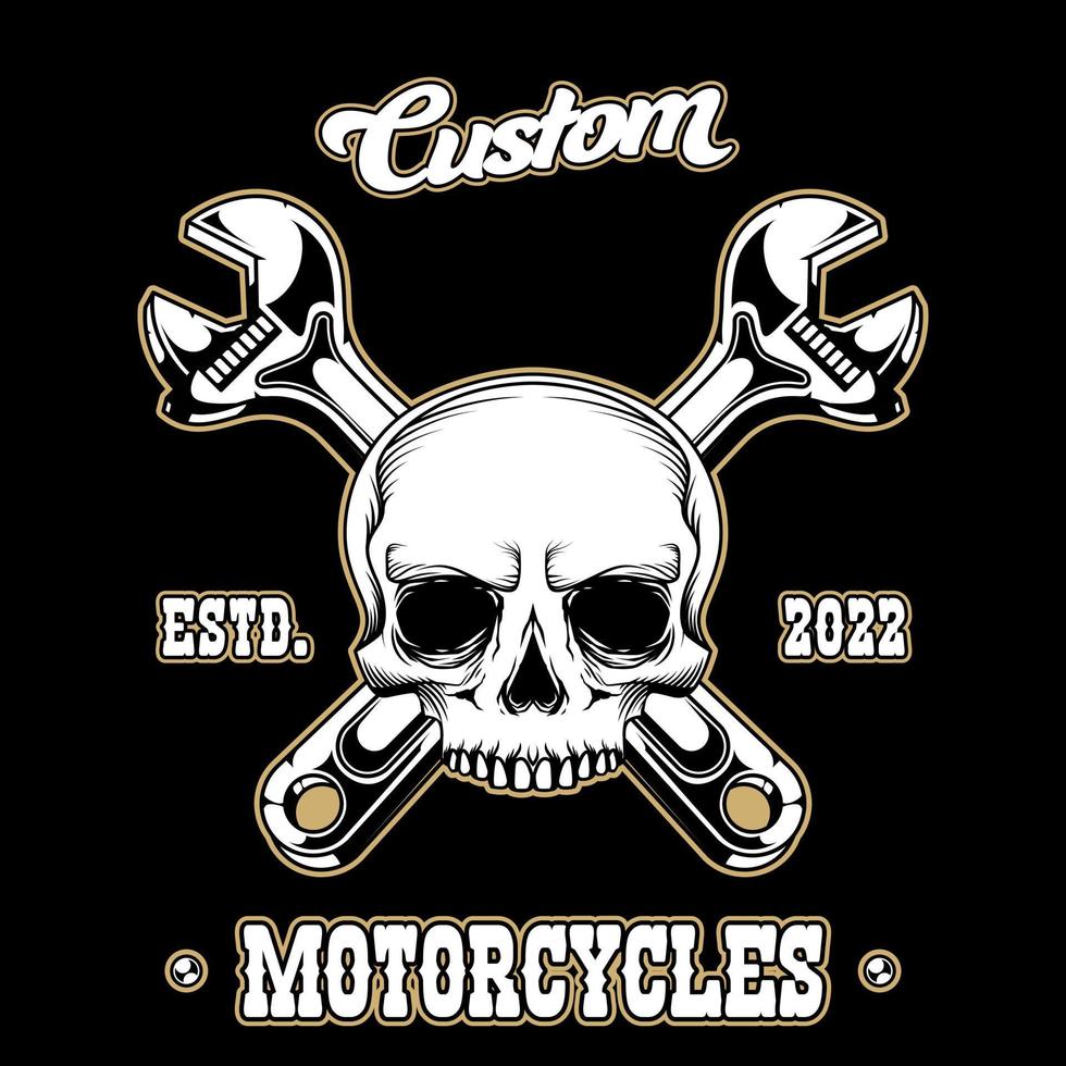 logo d'illustration de stock de vecteur de club de moto