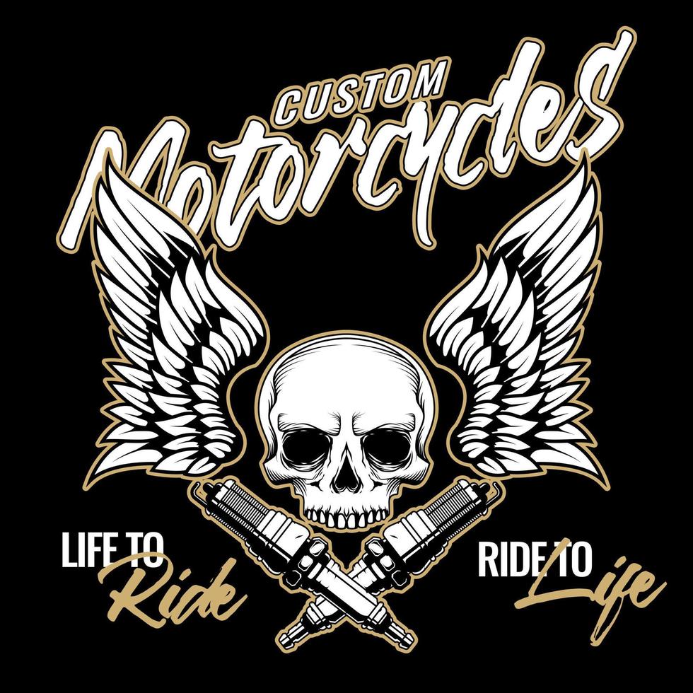 illustration de club de motos premium style vintage vecteur