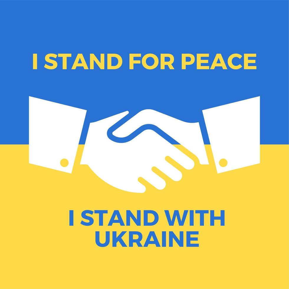 arrêter la guerre pour l'arrière-plan du concept de l'ukraine, le drapeau de l'ukraine forme d'amour priant l'illustration vectorielle du concept. priez pour la paix en ukraine. sauver l'ukraine de la russie. vecteur