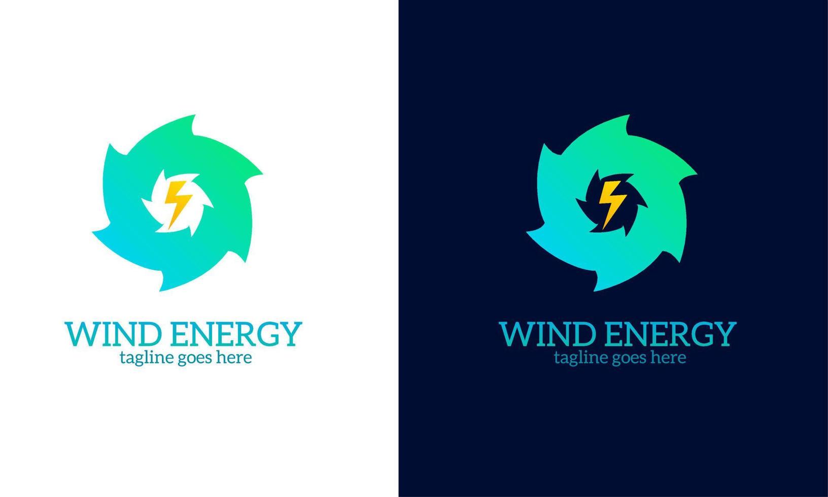 illustration graphique vectoriel du modèle logo ouragan énergie éolienne