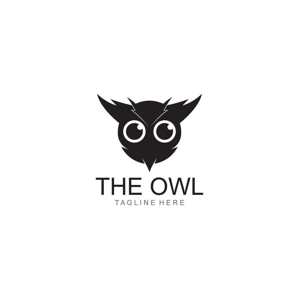 vecteur de modèle de logo hibou