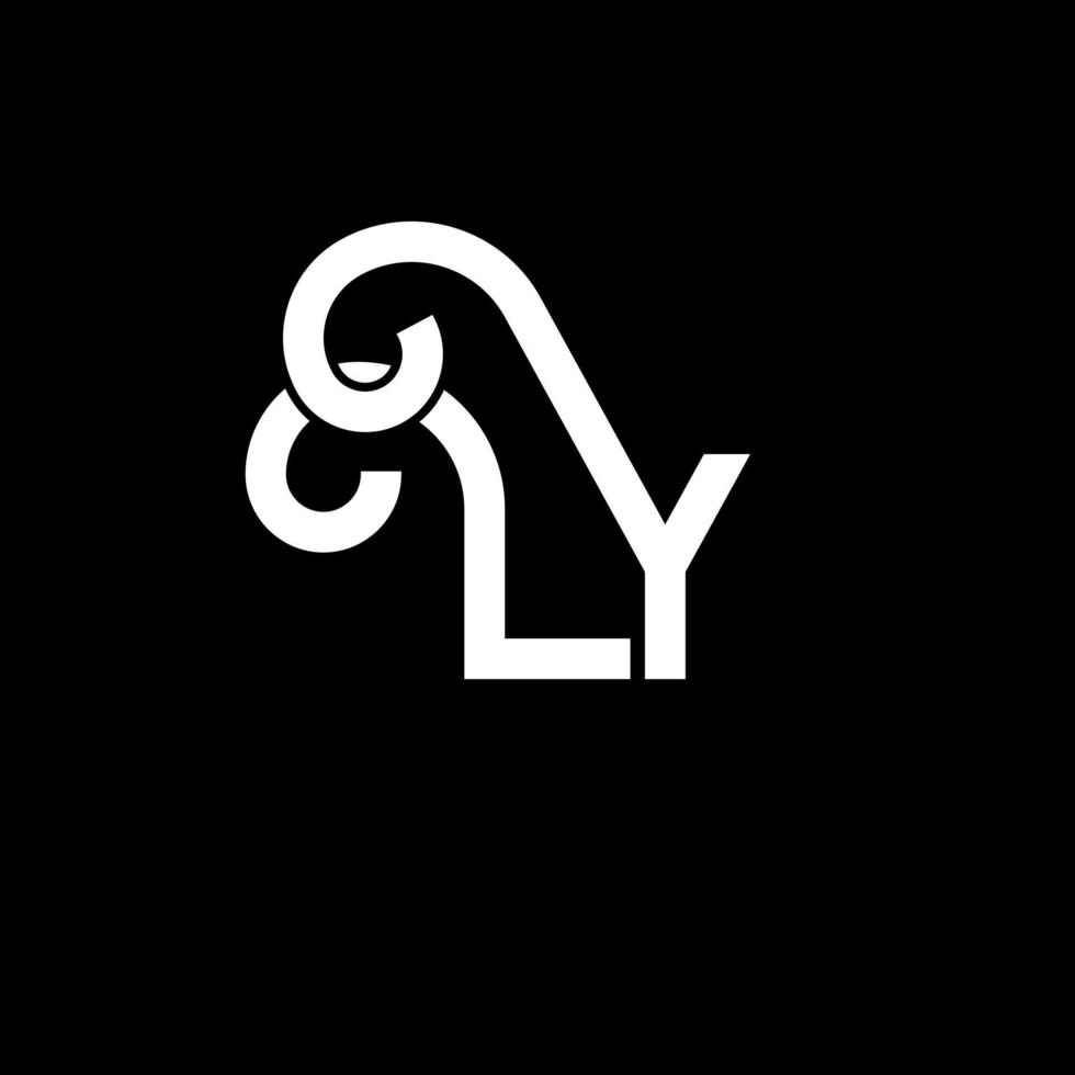 création de logo de lettre ly. icône du logo ly lettres initiales. lettre abstraite ly modèle de conception de logo minimal. vecteur de conception de lettre ly avec des couleurs noires. ly logo