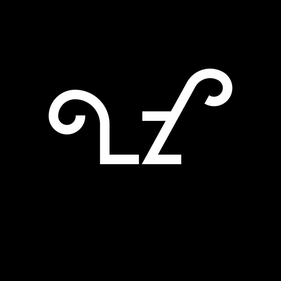 création de logo de lettre lz. lettres initiales icône du logo lz. lettre abstraite lz modèle de conception de logo minimal. vecteur de conception de lettre lz avec des couleurs noires. logo lz