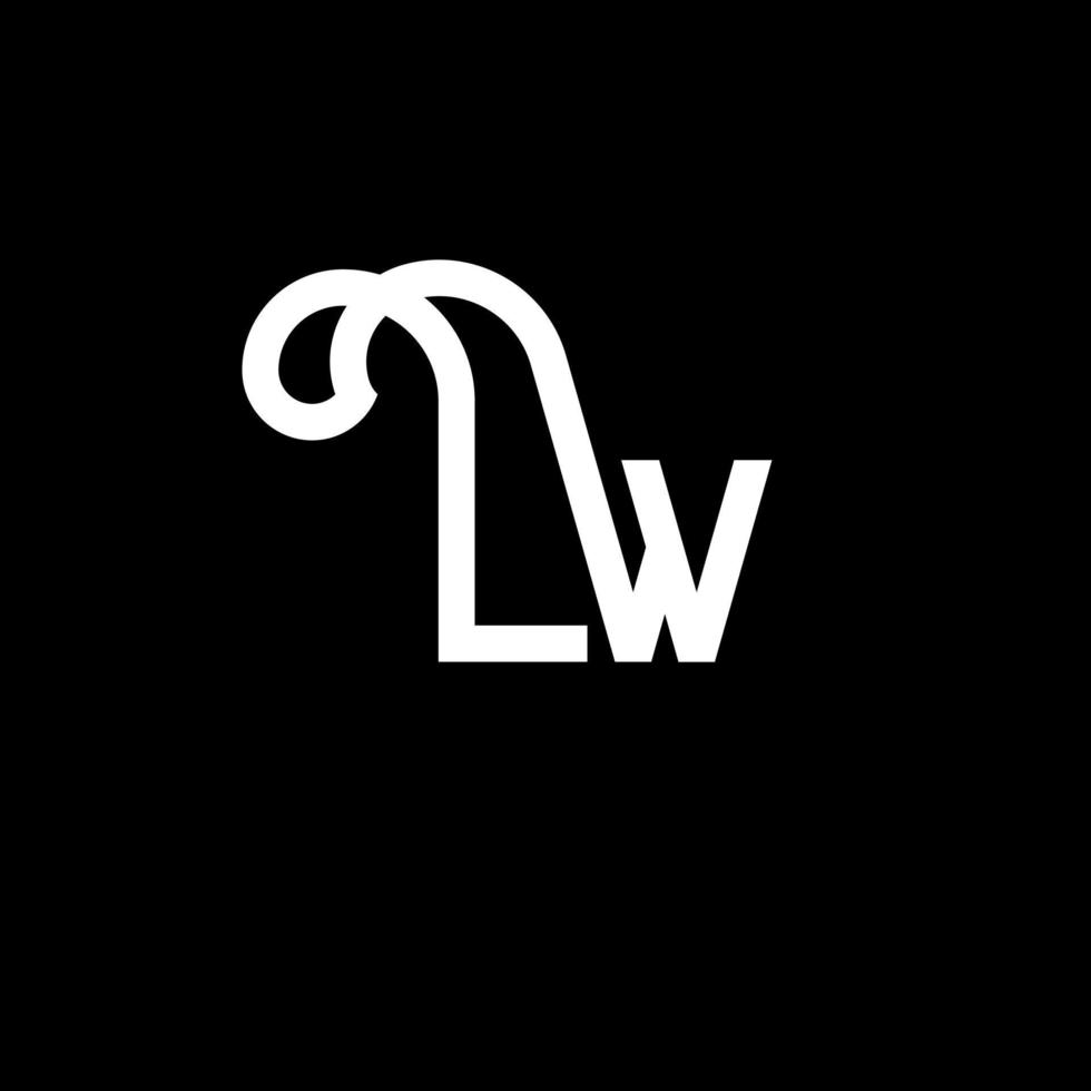 création de logo de lettre lw. lettres initiales lw icône du logo. lettre abstraite lw modèle de conception de logo minimal. vecteur de conception de lettre lw avec des couleurs noires. logo lw