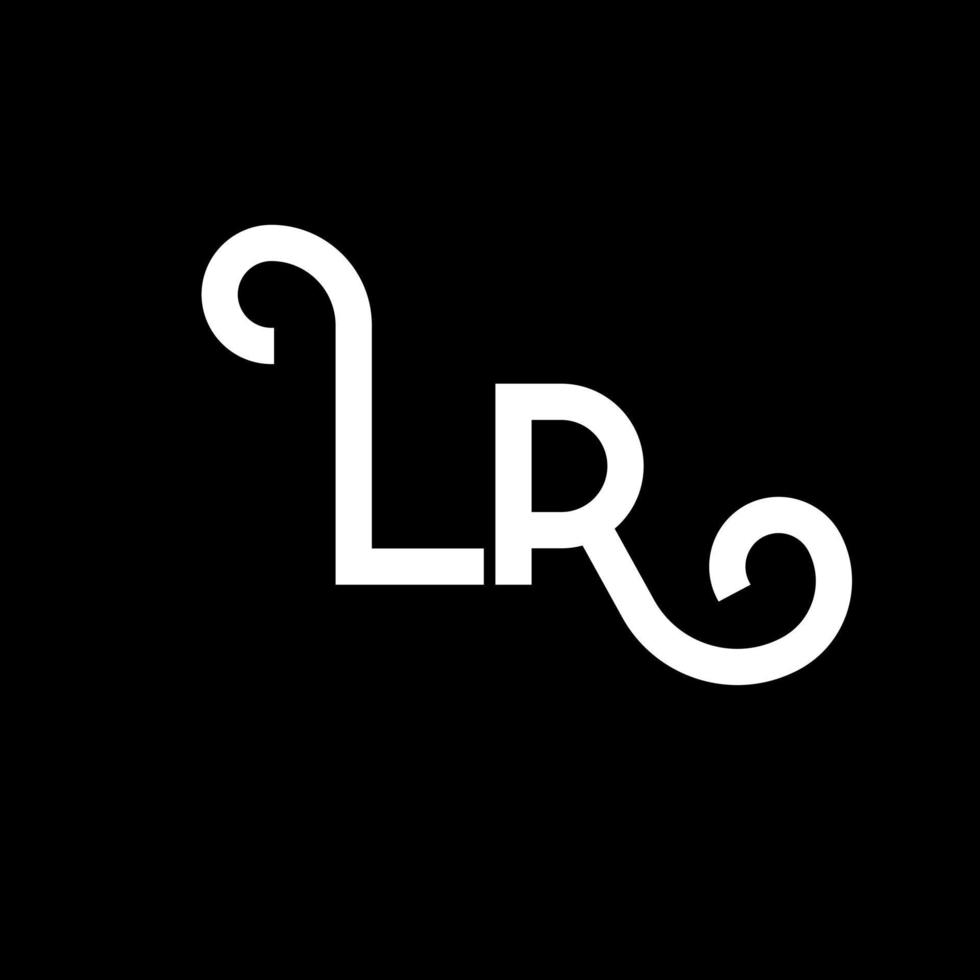 création de logo de lettre lp. lettres initiales icône du logo lp. lettre abstraite lp modèle de conception de logo minimal. vecteur de conception de lettre lo avec des couleurs noires. logo lp