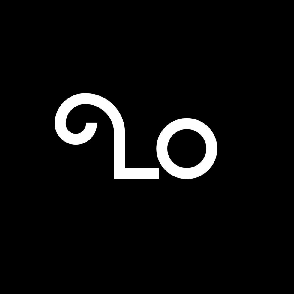 création de logo de lettre lo. lettres initiales lo icône du logo. lettre abstraite lo modèle de conception de logo minimal. vecteur de conception de lettre lo avec des couleurs noires. lo logo