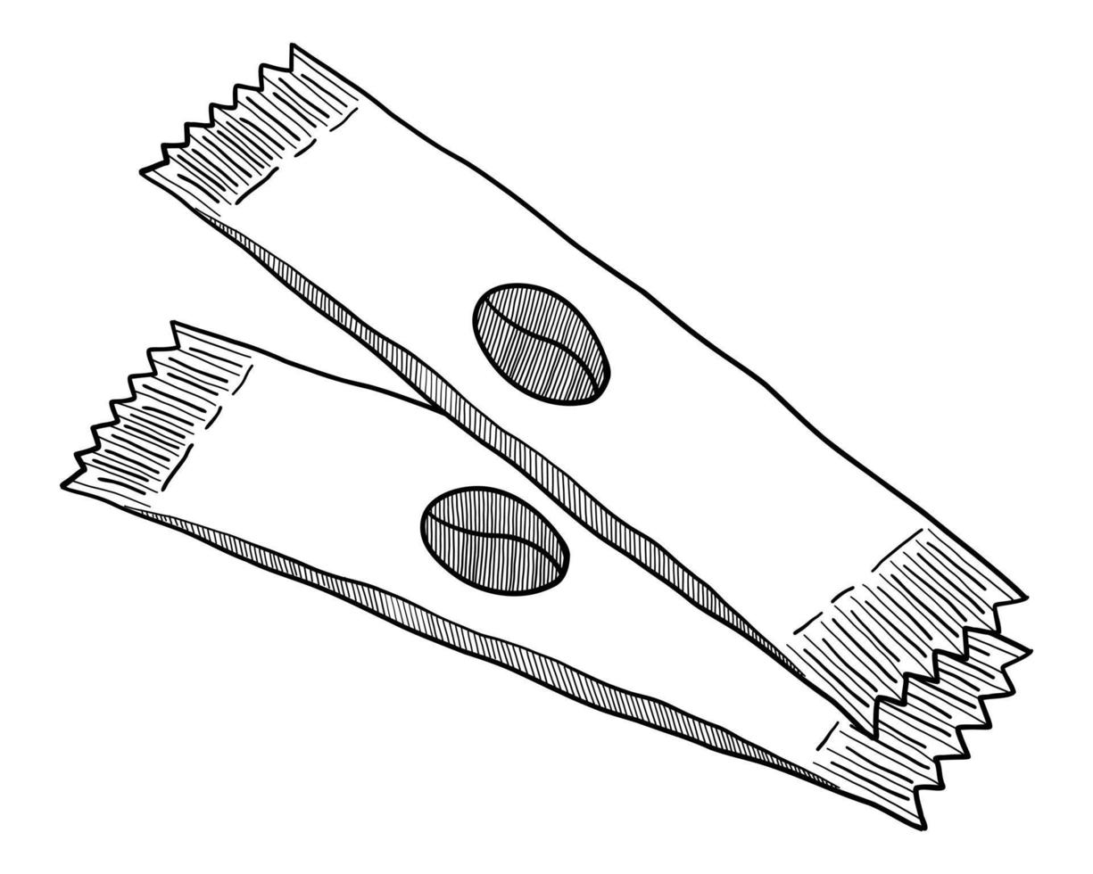 illustration vectorielle de sacs de café isolés sur fond blanc. griffonnage dessin à la main vecteur