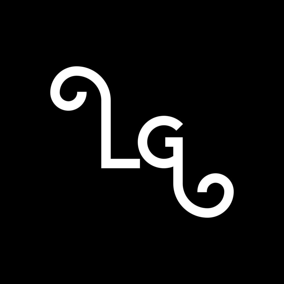 création de logo de lettre lg. lettres initiales icône du logo lg. modèle de conception de logo minimal lg lettre abstraite. vecteur de conception de lettre lg avec des couleurs noires. logo lg