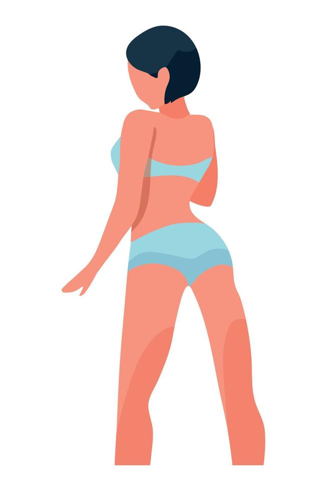 femme en bikini vecteur