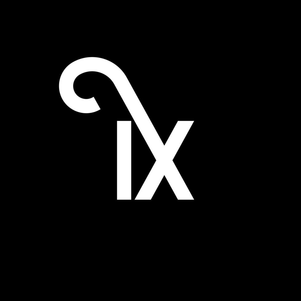 création de logo de lettre ix sur fond noir. ix concept de logo de lettre initiales créatives. conception de lettre ix. ix conception de lettre blanche sur fond noir. ix, ix logo vecteur