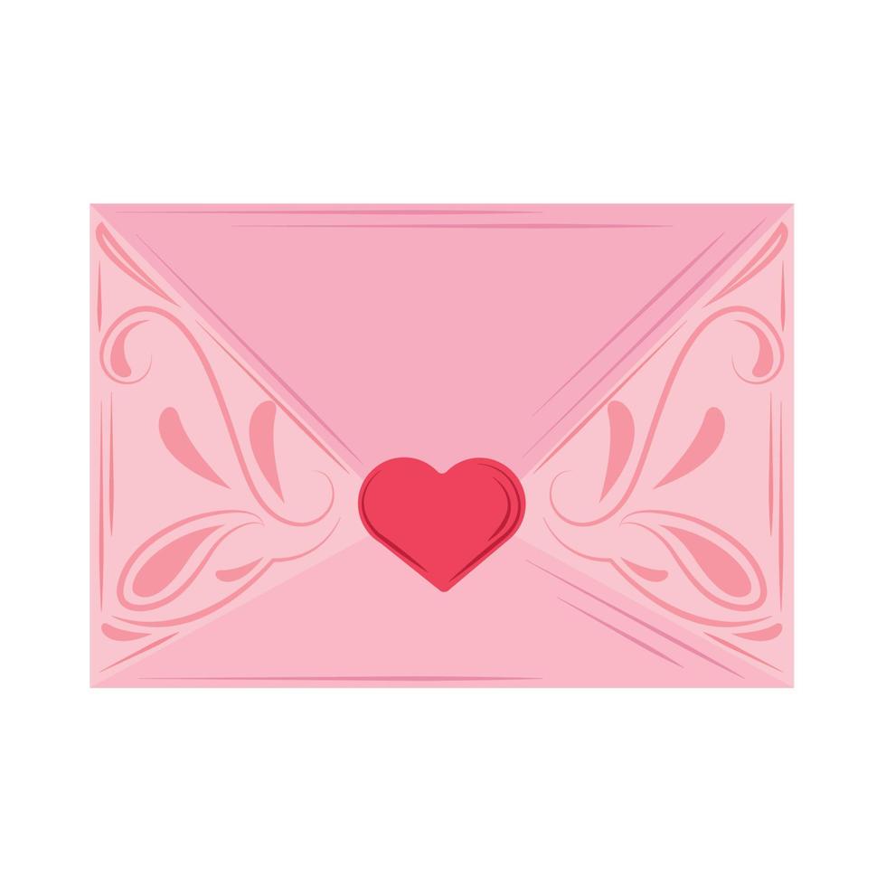 lettre enveloppe rose vecteur