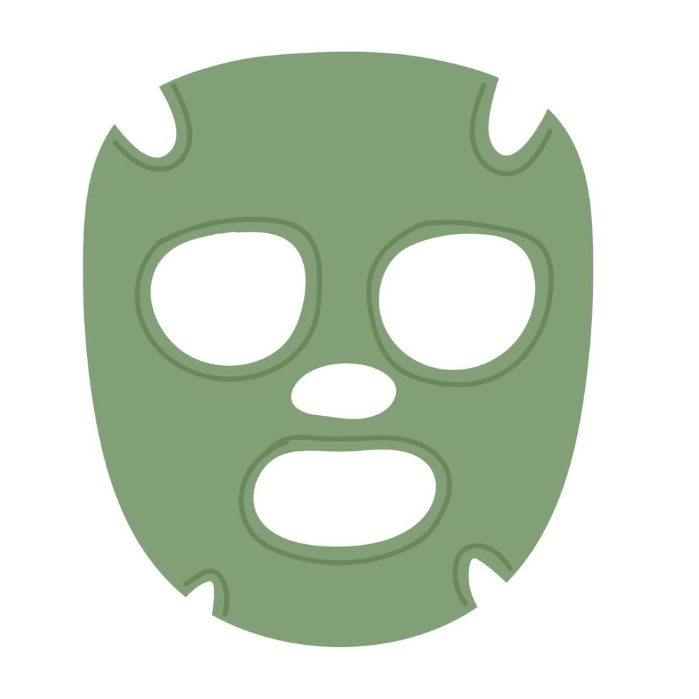 feuille de masque de soin de la peau vecteur