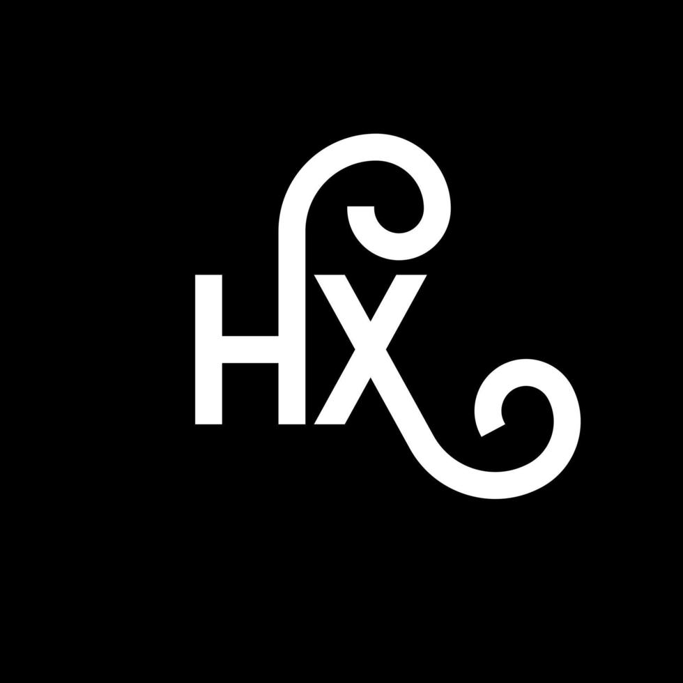 création de logo de lettre hq sur fond noir. hq creative initiales lettre logo concept. conception de lettre hq. conception de lettre hq blanche sur fond noir. hq, hq logo vecteur