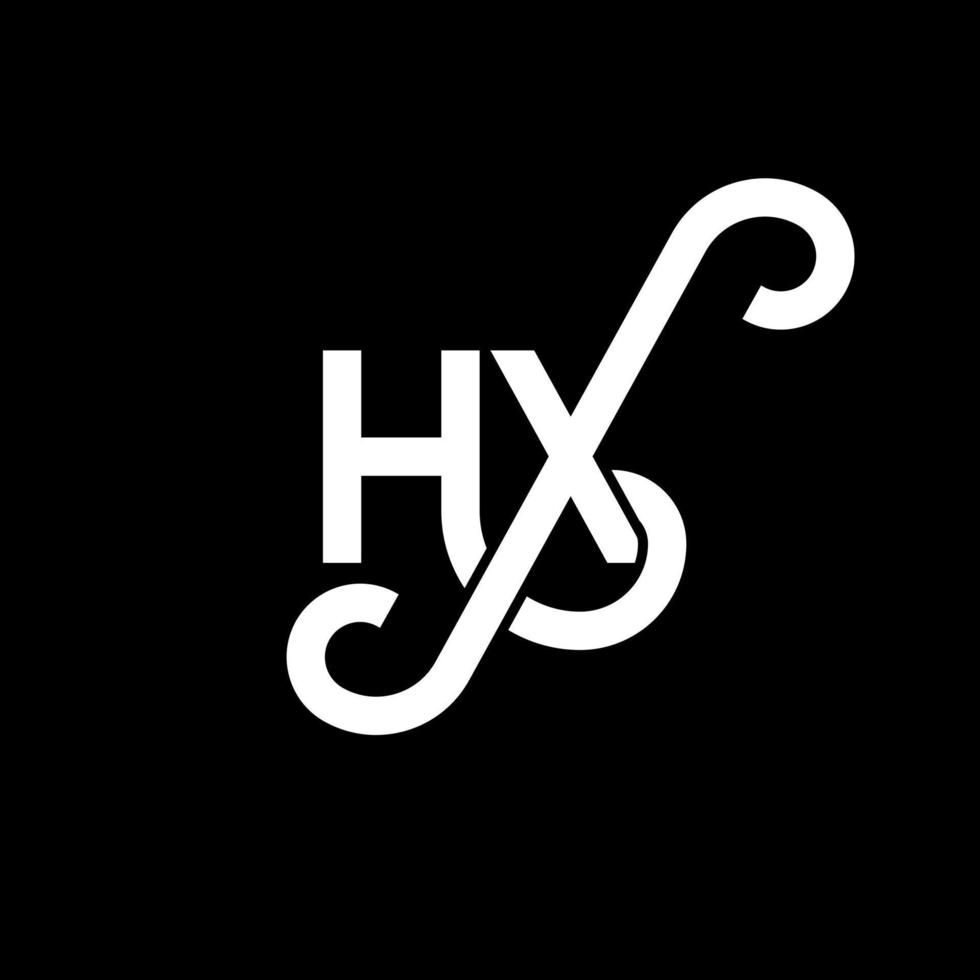 création de logo de lettre hq sur fond noir. hq creative initiales lettre logo concept. conception de lettre hq. conception de lettre hq blanche sur fond noir. hq, hq logo vecteur