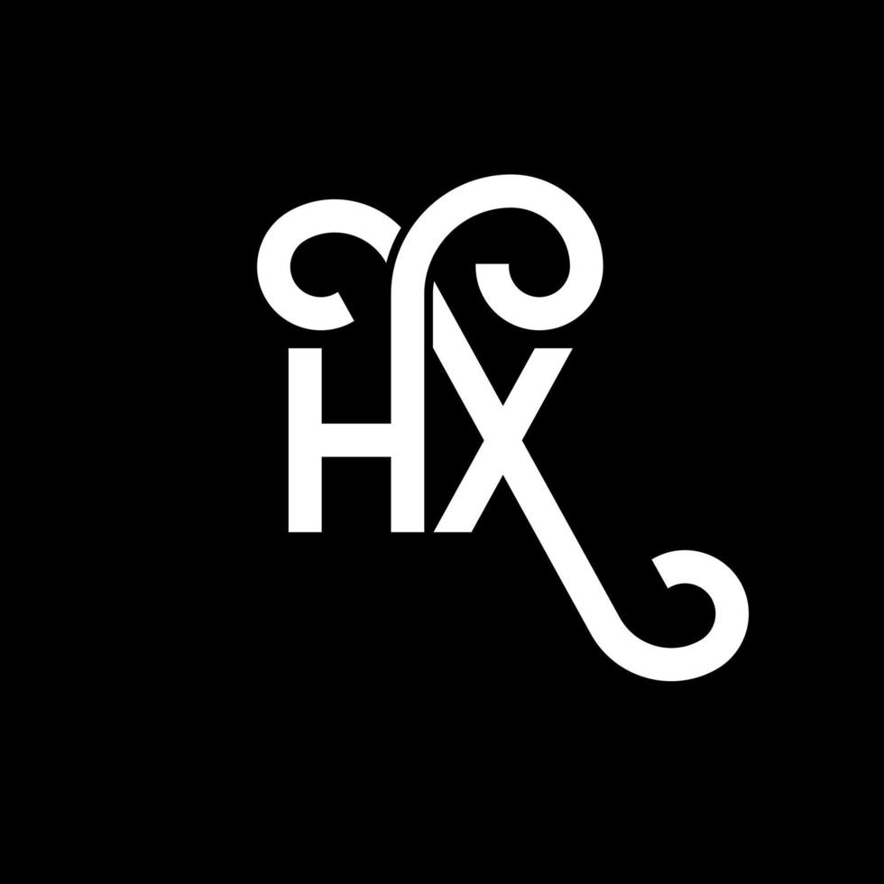 création de logo de lettre hq sur fond noir. hq creative initiales lettre logo concept. conception de lettre hq. conception de lettre hq blanche sur fond noir. hq, hq logo vecteur