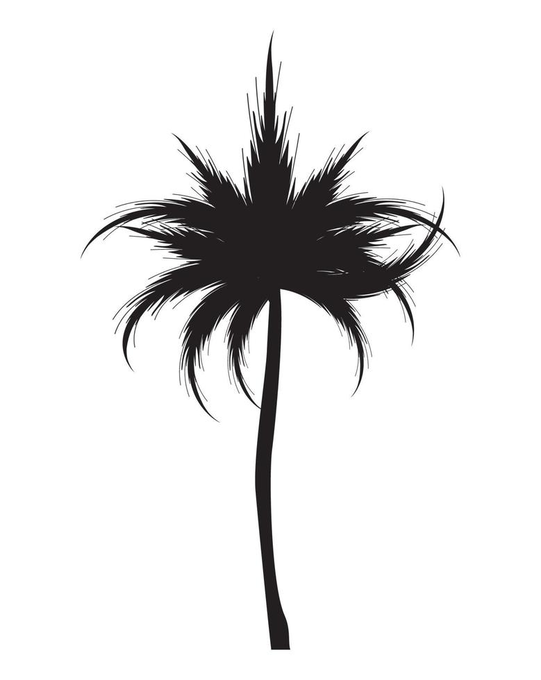 style de silhouette de palmier arbre vecteur