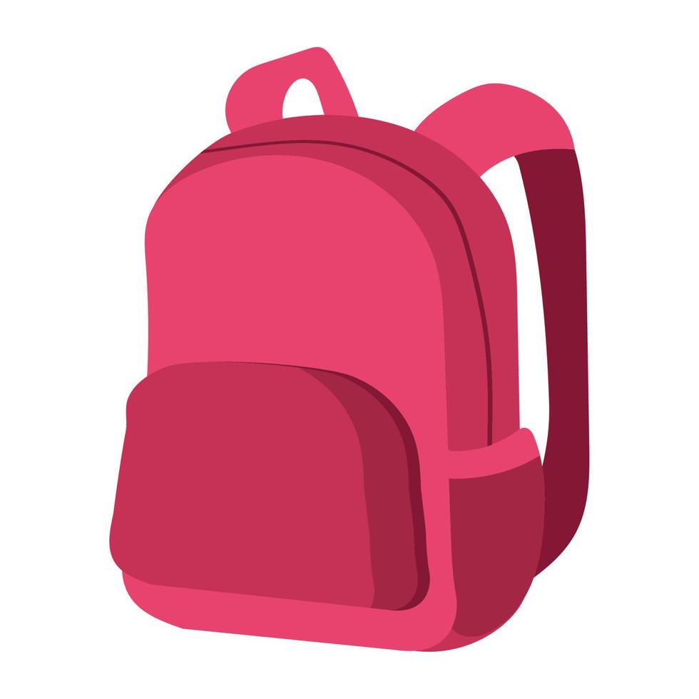 fournitures scolaires cartable rouge vecteur