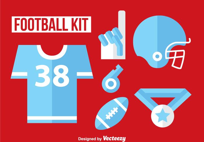 Kit de Football Flat Icon Vector