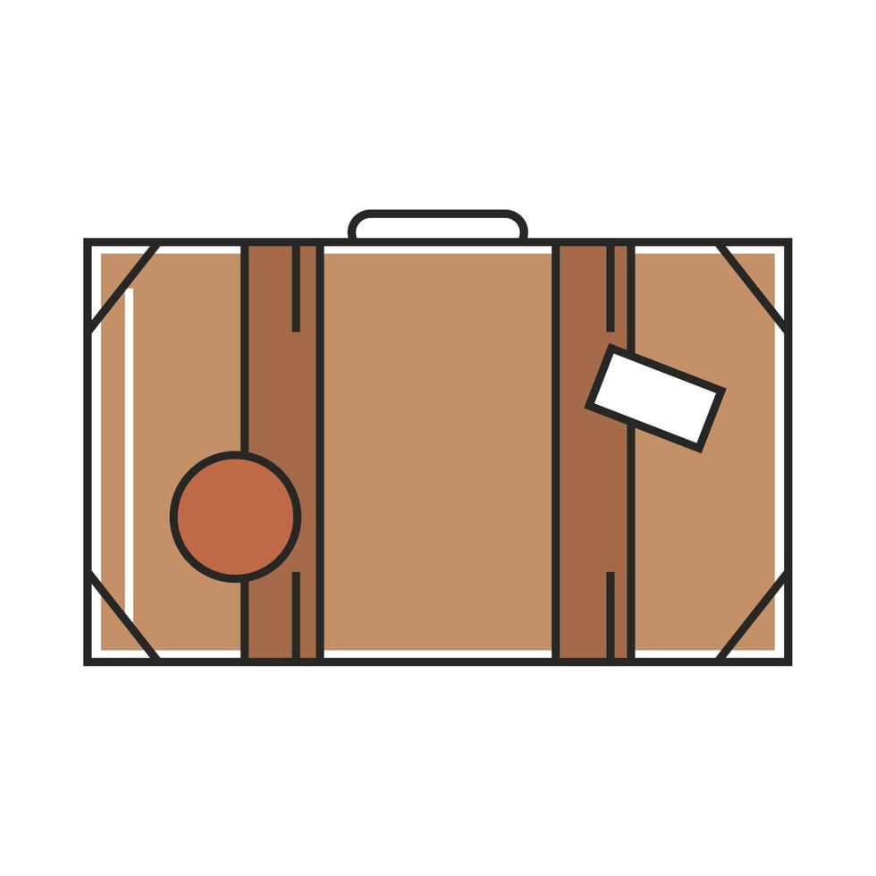 icône de valise vintage vecteur