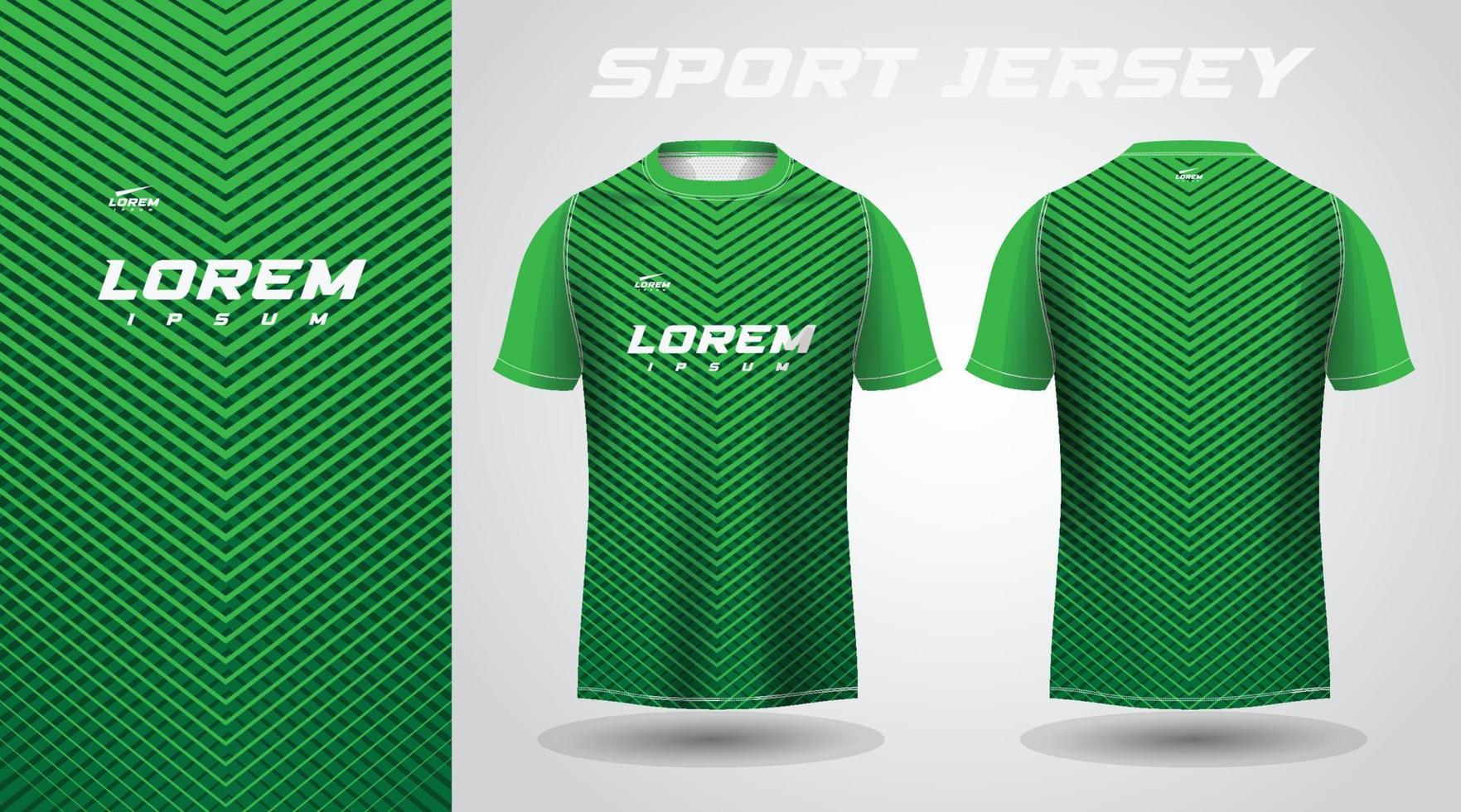 conception de maillot de sport chemise verte vecteur