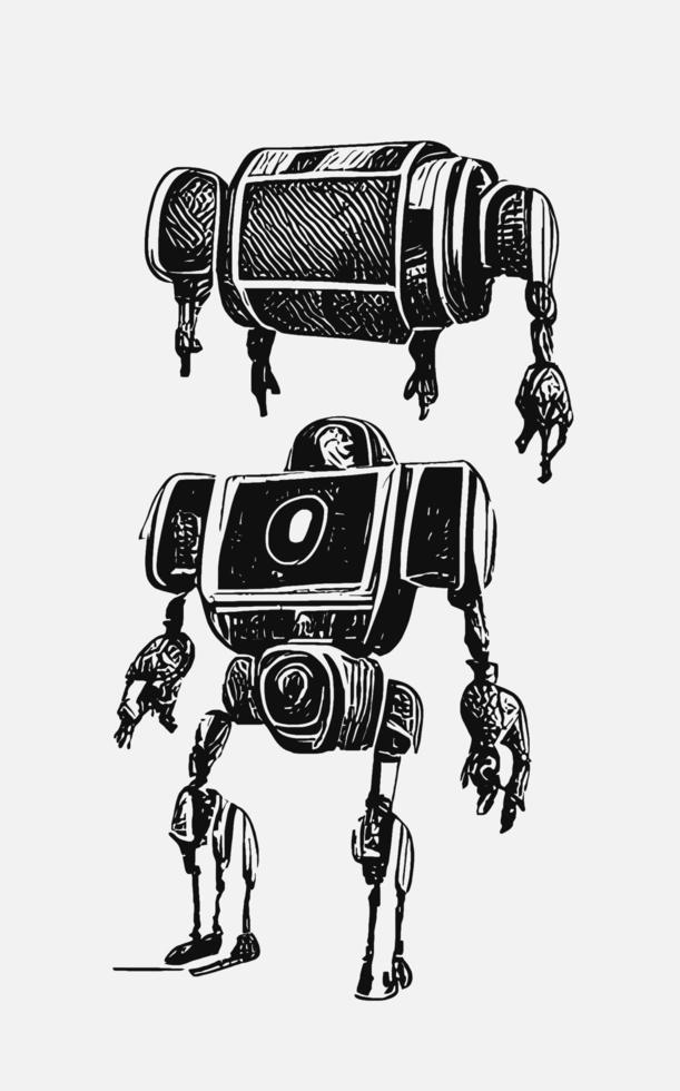 robot concept art atout science-fiction collection vol. 1 vecteur