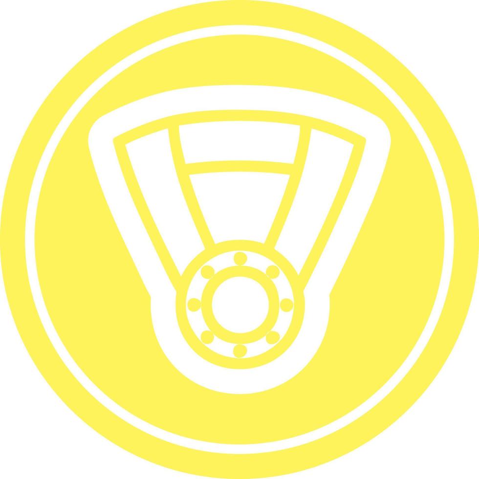 icône circulaire de médaille vecteur