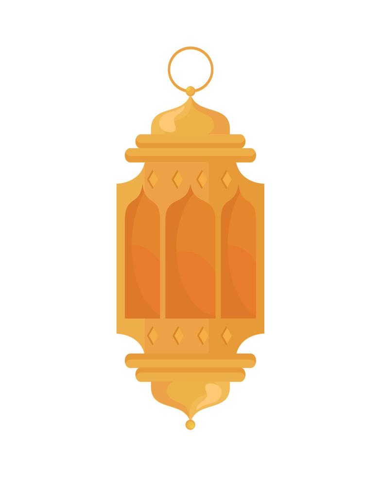 décoration de lanterne dorée vecteur