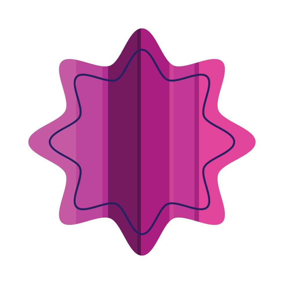 timbre holographique en dentelle violette vecteur
