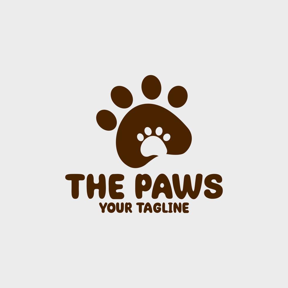 logo illustration pattes vector design