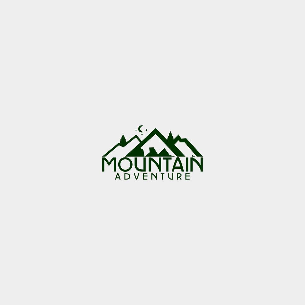 conception de vecteur d'illustration de logo d'aventure de montagne