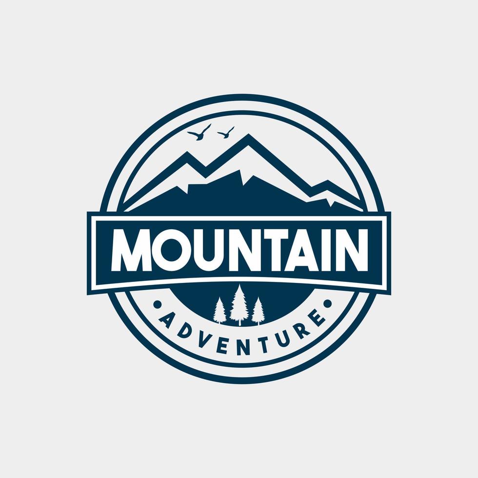 conception de vecteur d'illustration de logo d'aventure de montagne