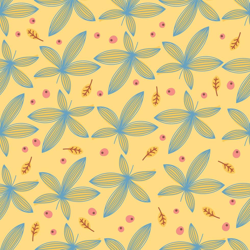 fleurs tropicales sur fond de feuilles de palmier. modèle sans couture avec des feuilles et des fleurs de plantes tropicales. illustration tropicale. feuillage de la jungle. modèle vectoriel sans couture pour tissus, emballages, cadeaux