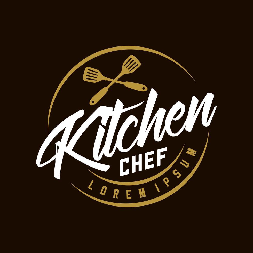 modèle de vecteur de conception de logo de chef de cuisine