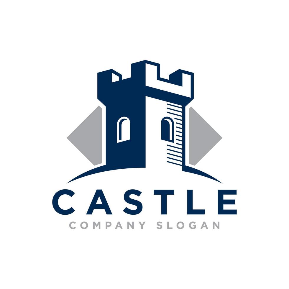 modèle de conception de logo de château vecteur