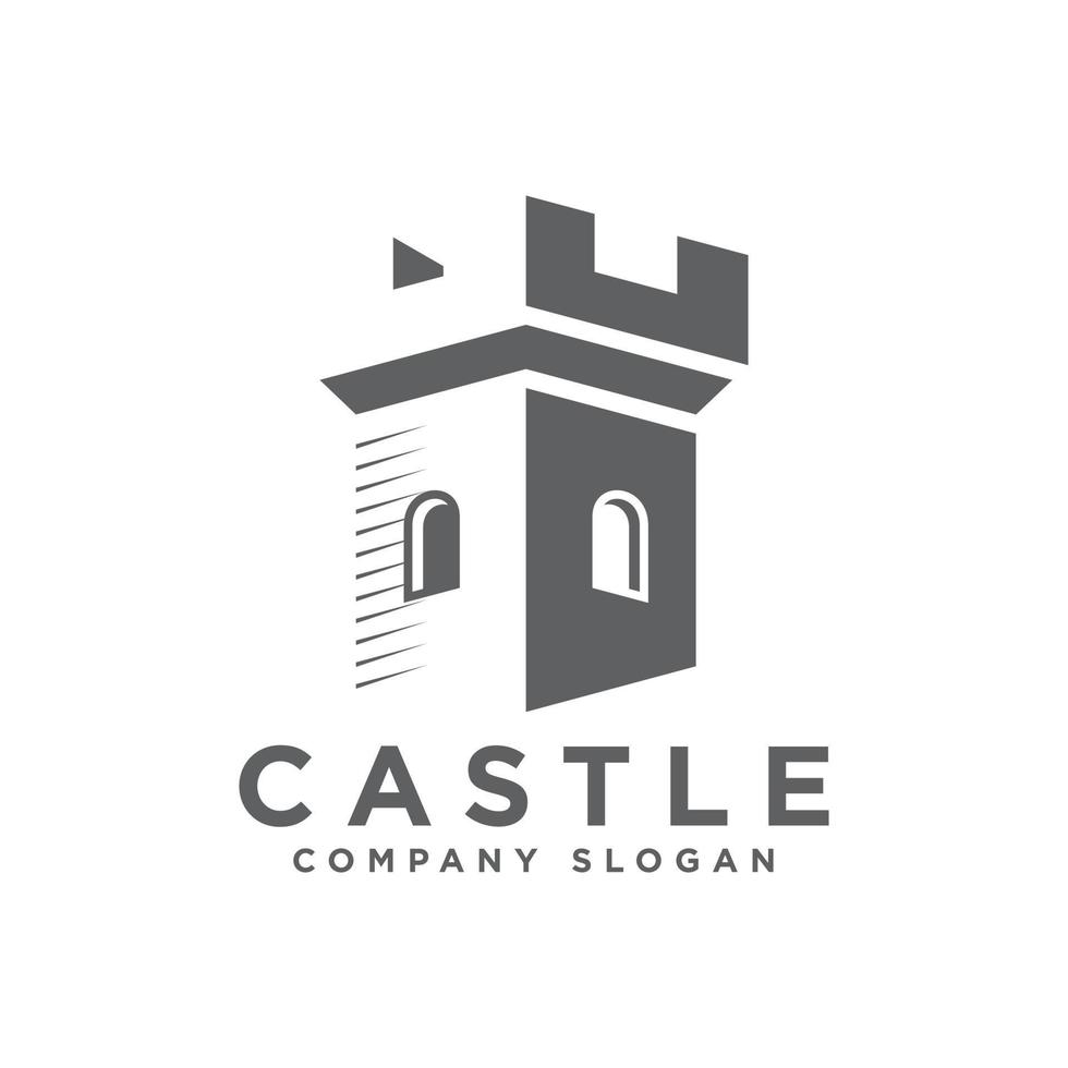 modèle de conception de logo de château vecteur