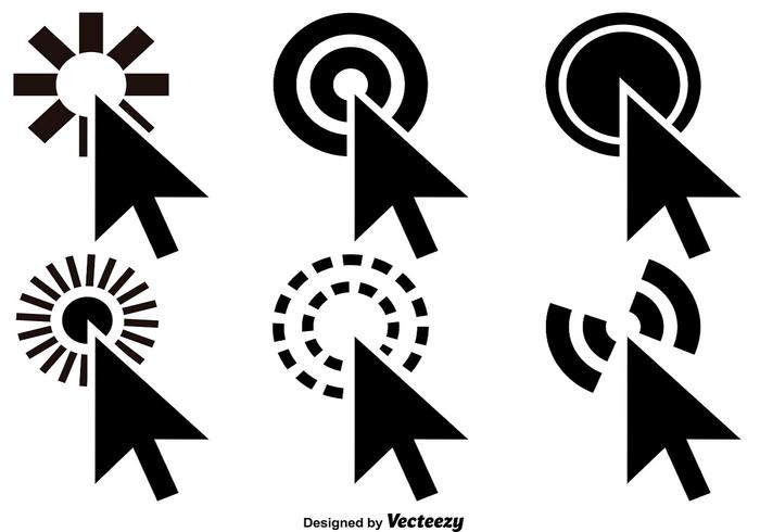 Vecteurs d'icônes de clic de souris vecteur