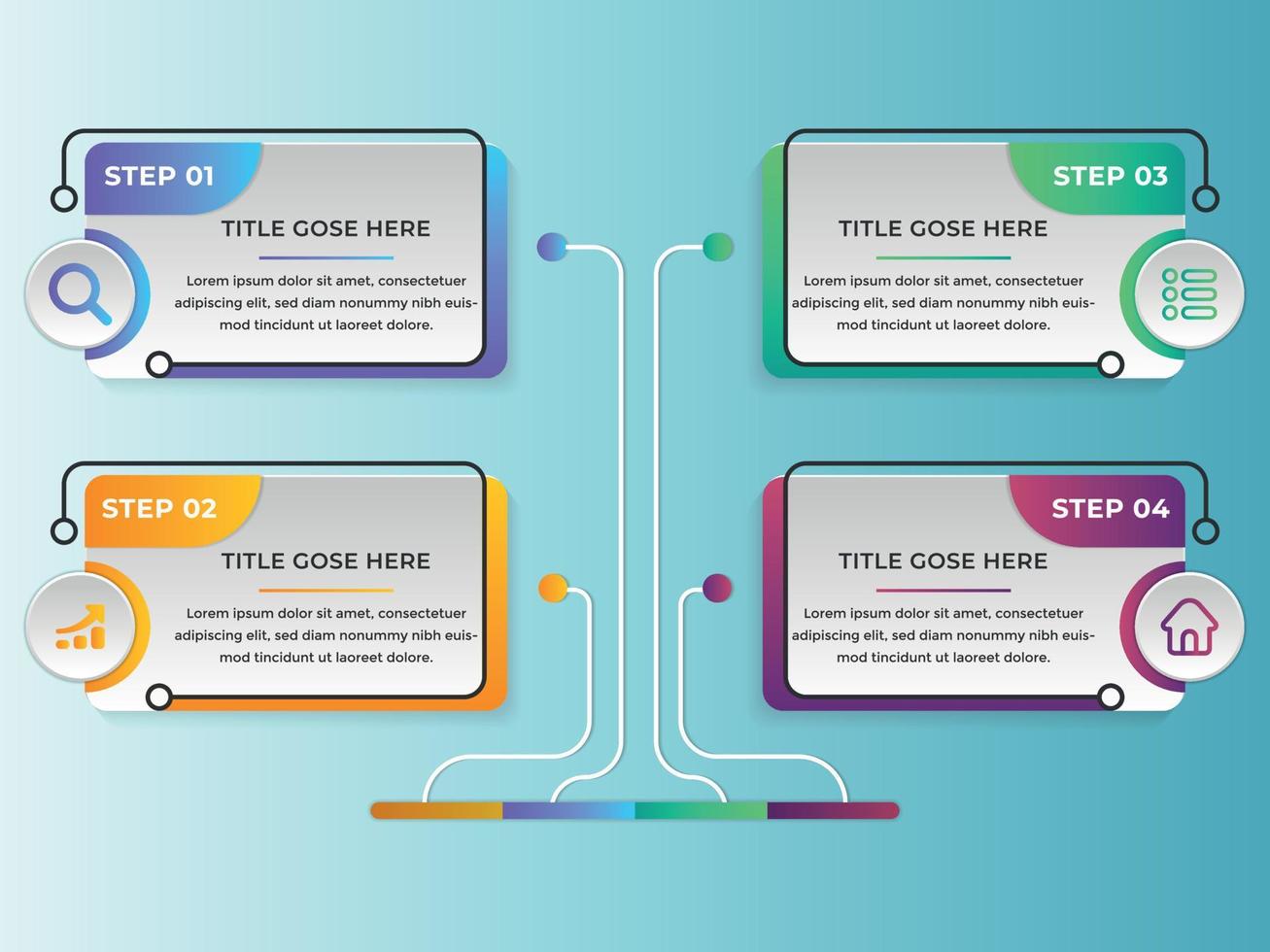 modèle de conception de vecteur 3d abstrait infographie de présentation d'entreprise. peut être utilisé pour la mise en page du flux de travail, le diagramme, le rapport annuel, la conception de sites Web, la bannière créative, le vecteur d'étiquette