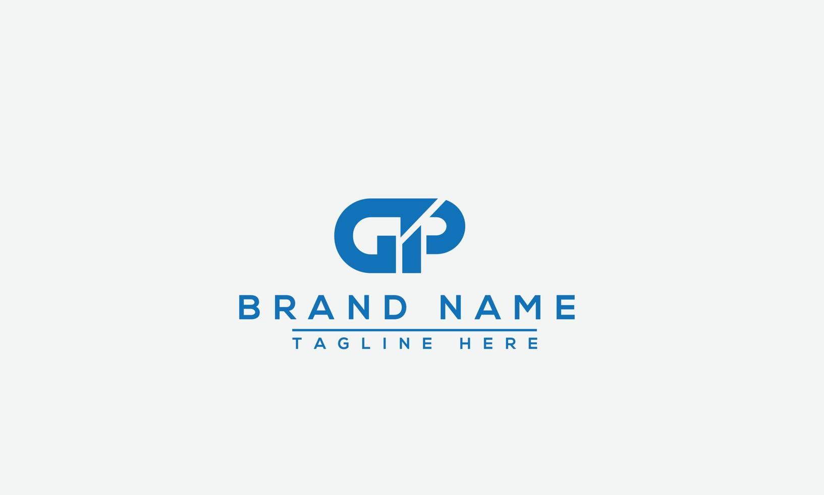 gp logo design template élément de marque graphique vectoriel. vecteur