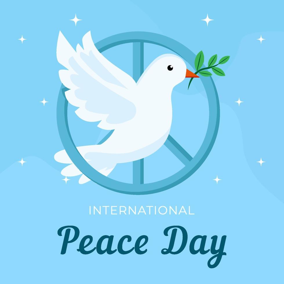 conception de concept d'illustration de la journée internationale de la paix vecteur