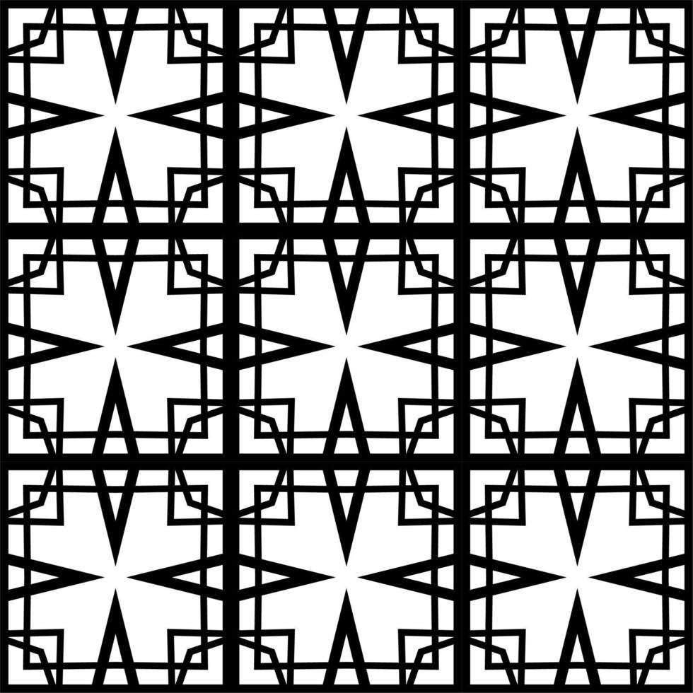 conception de fond de motifs géométriques sans soudure noir. motif d'art en ligne abstrait pour papier peint vecteur