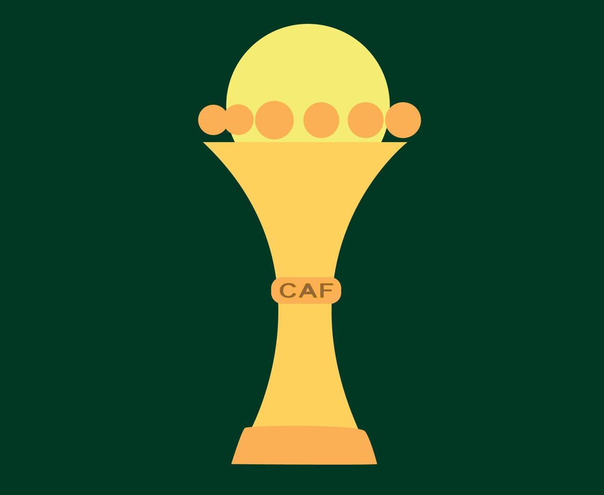 symbole du logo du trophée de football de la coupe d'afrique peut cameroun 2021 illustration vectorielle de conception vecteur