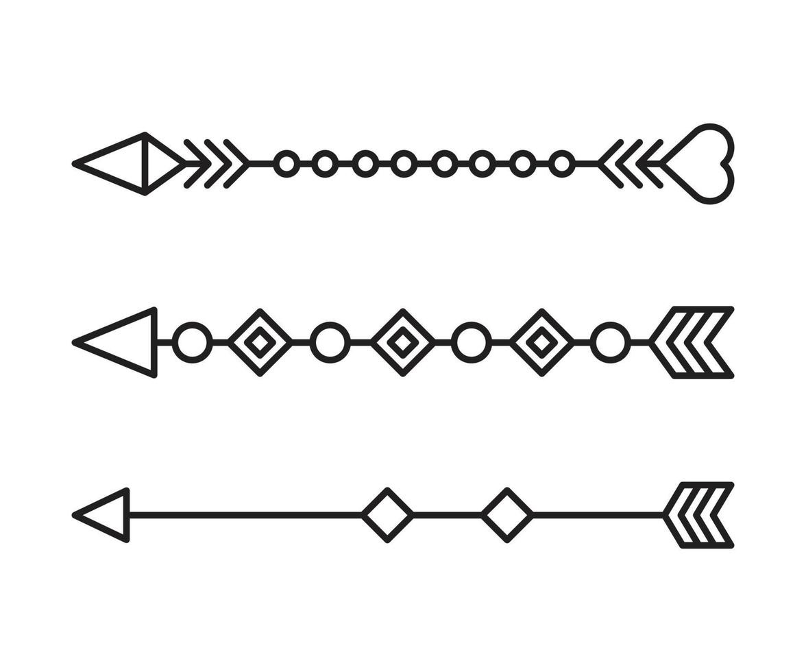 flèches décoration dessin au trait illustration vecteur