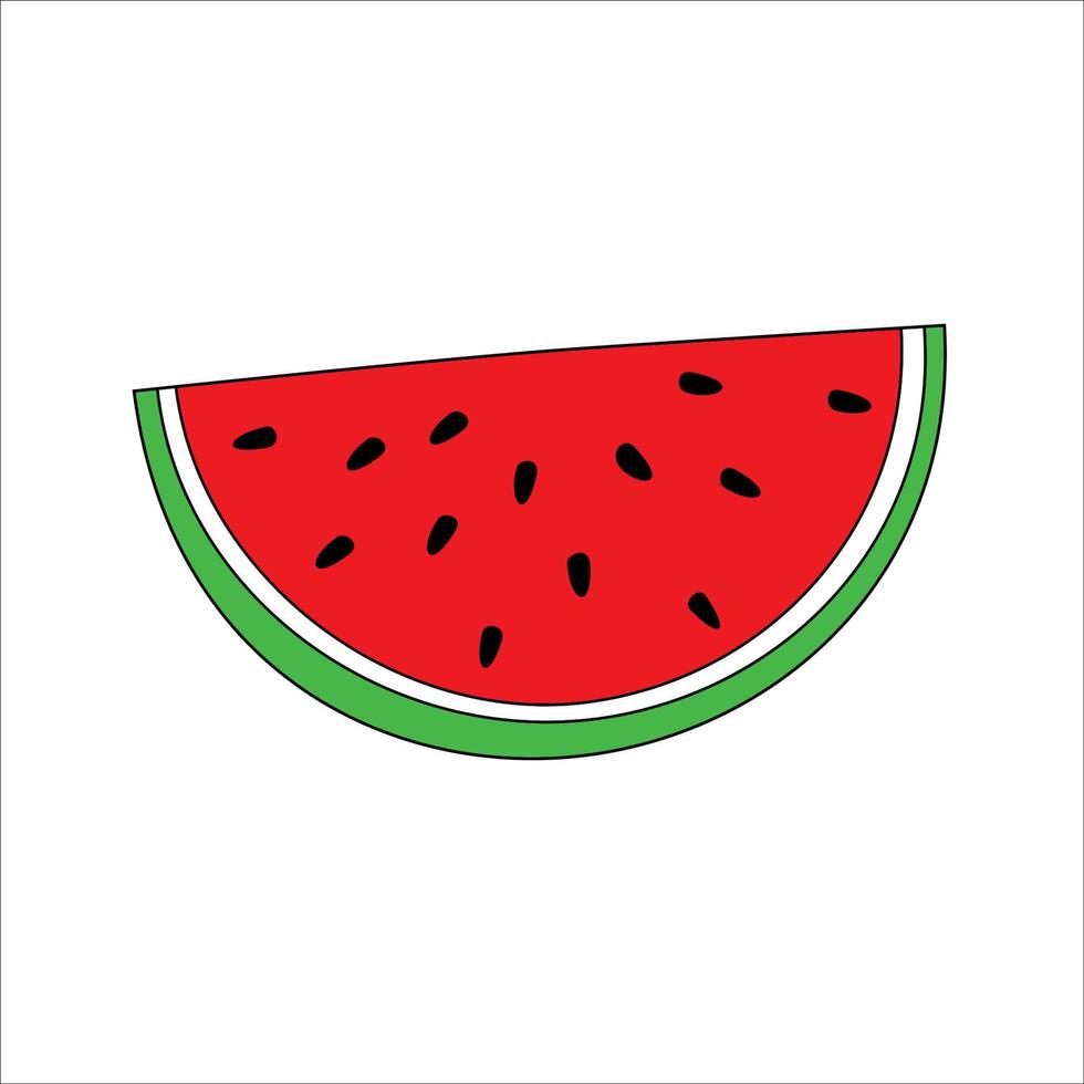 illustration vectorielle de pastèque. signe et symbole de fruits d'été. vecteur