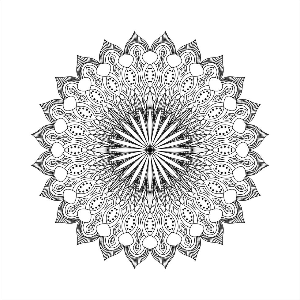 illustration vectorielle de mandala. décoration florale orientale. vecteur