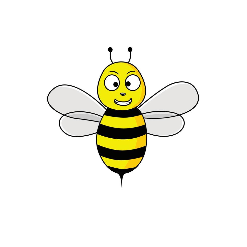 bande dessinée d'abeille. illustration vectorielle de mascotte d'abeille vecteur