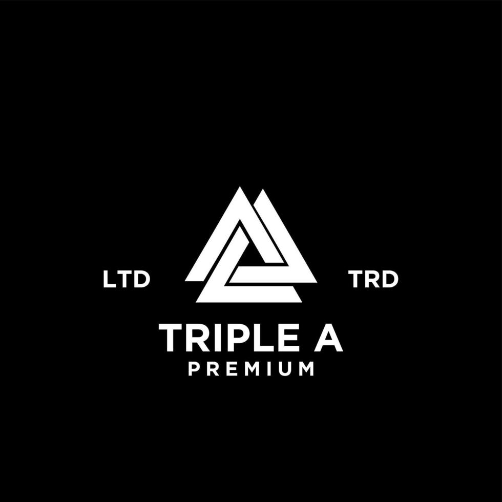 triple a aaa lettre logo icône création vecteur