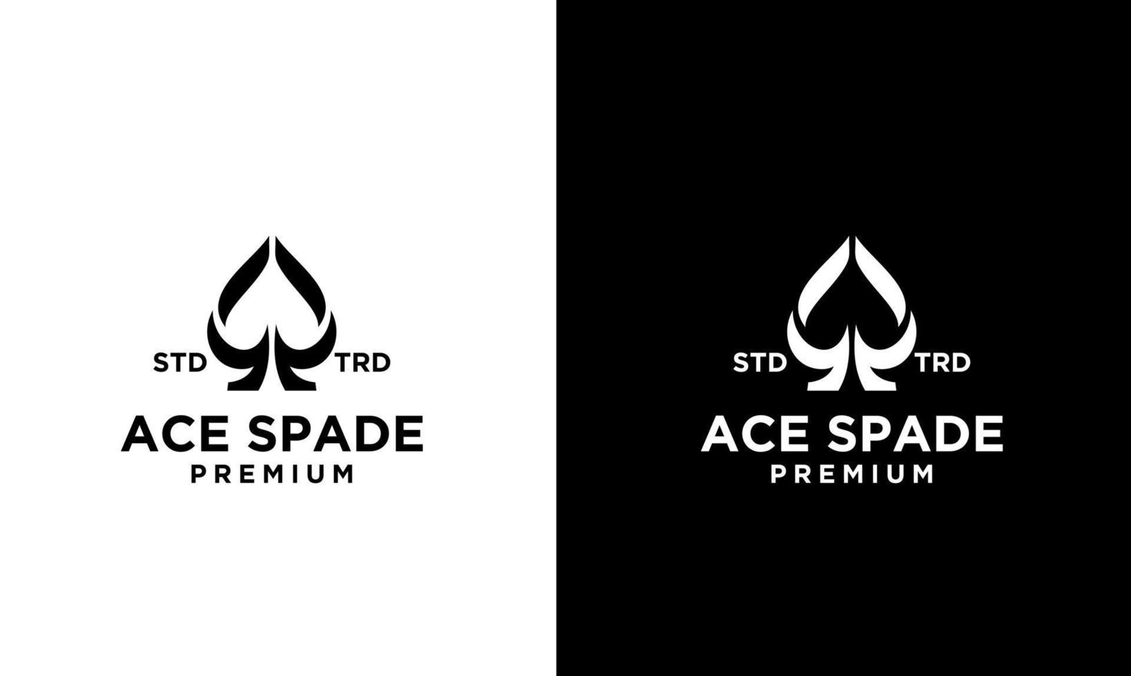 création de logo vectoriel noir ace spade card